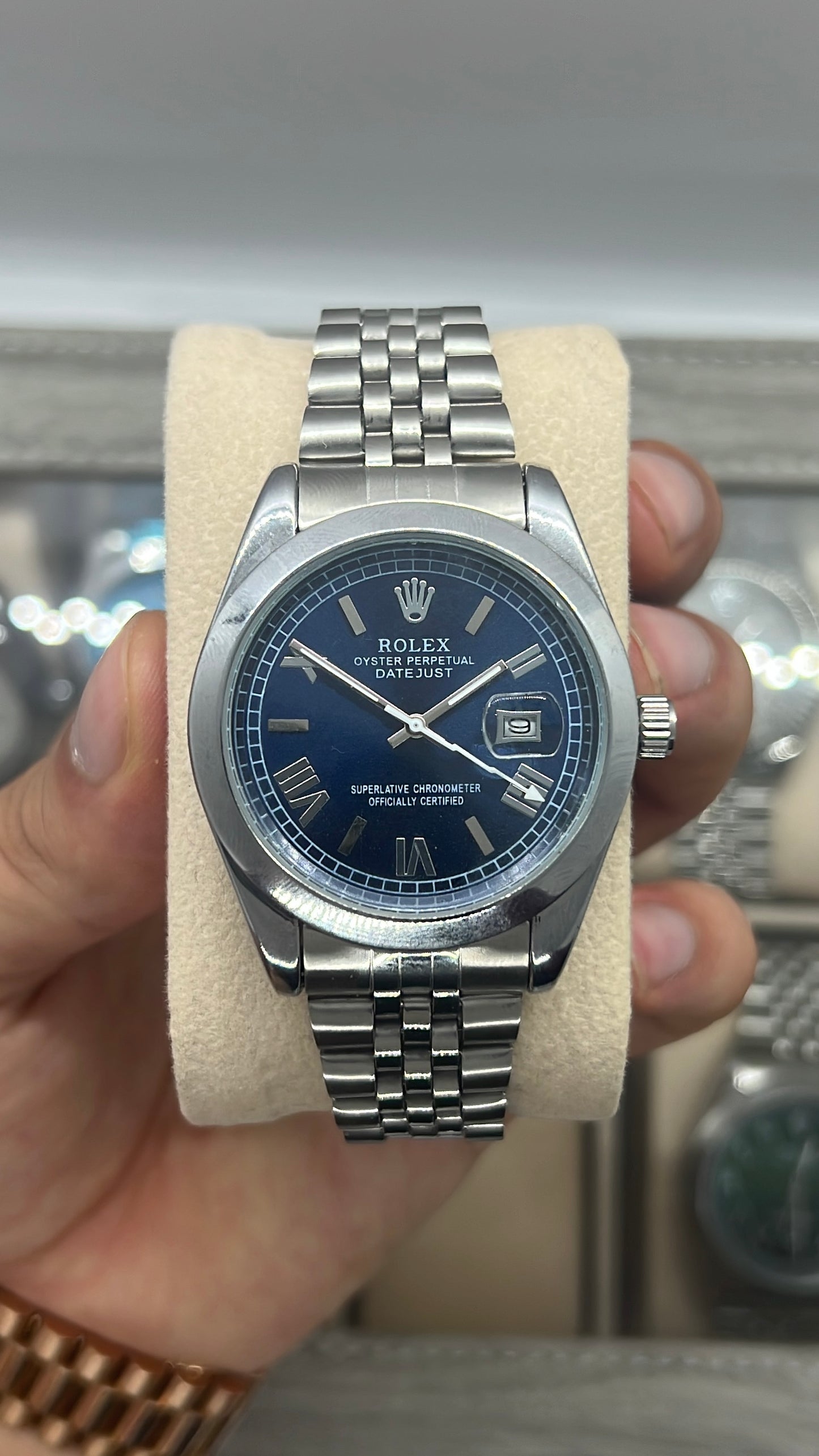 Rolex datejust blue