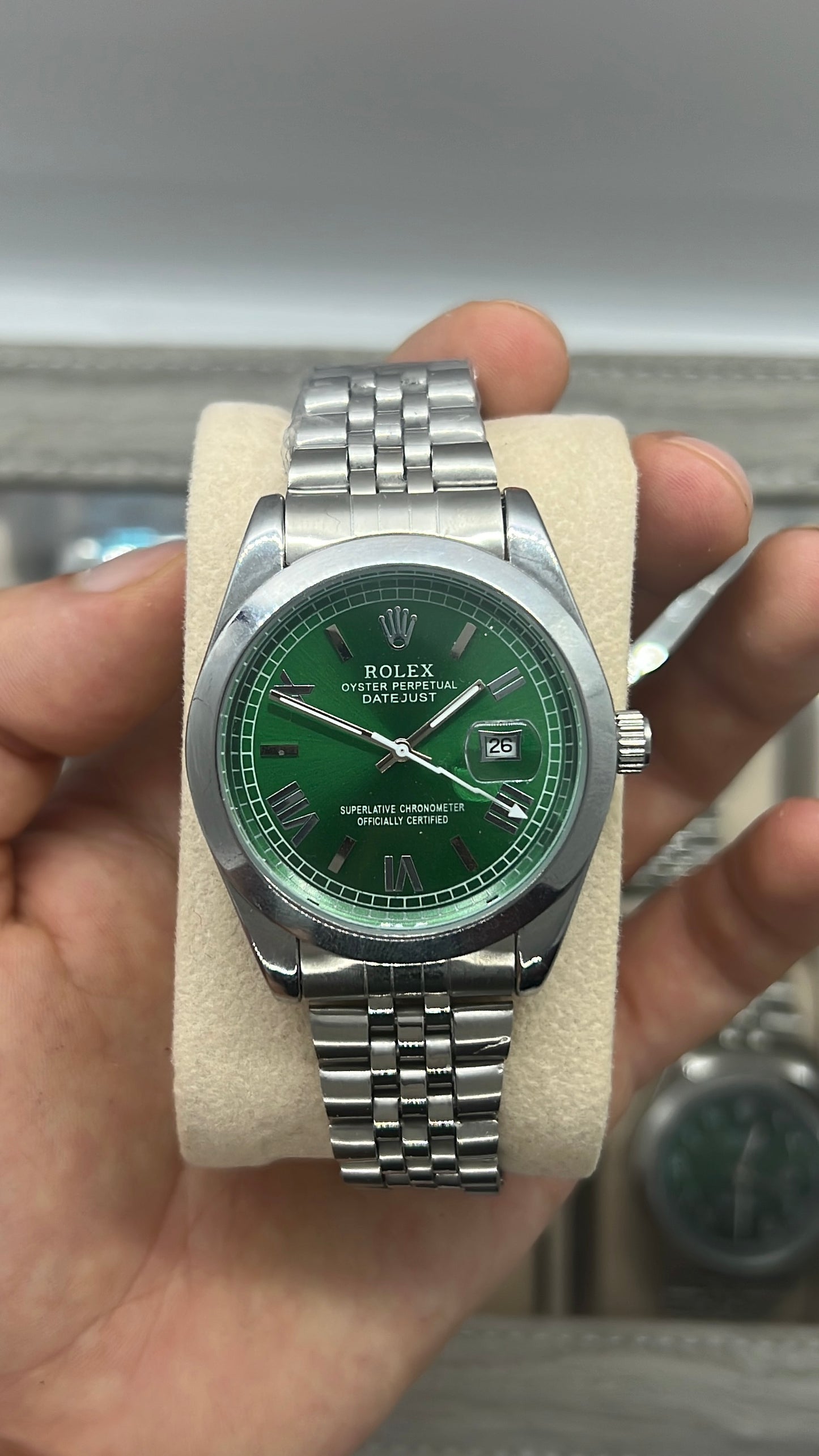 Rolex datejust green